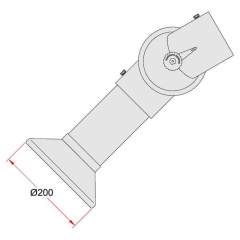 Alsident 1-10024-7-5. Ro with hood DN100, d.200 mm, white