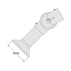 Alsident 1-10024-7-5. Ro with hood DN100, d.200 mm, white