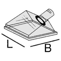 Alsident 1-502422-5. Extraction hood DN50, square, 300x250 mm, white