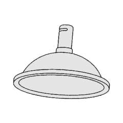 Alsident 1-5035-6. ESD ro with hood DN50, d.385 mm, black