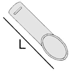 Alsident 1-7525. Extraction tip DN75, length 250 mm, aluminium