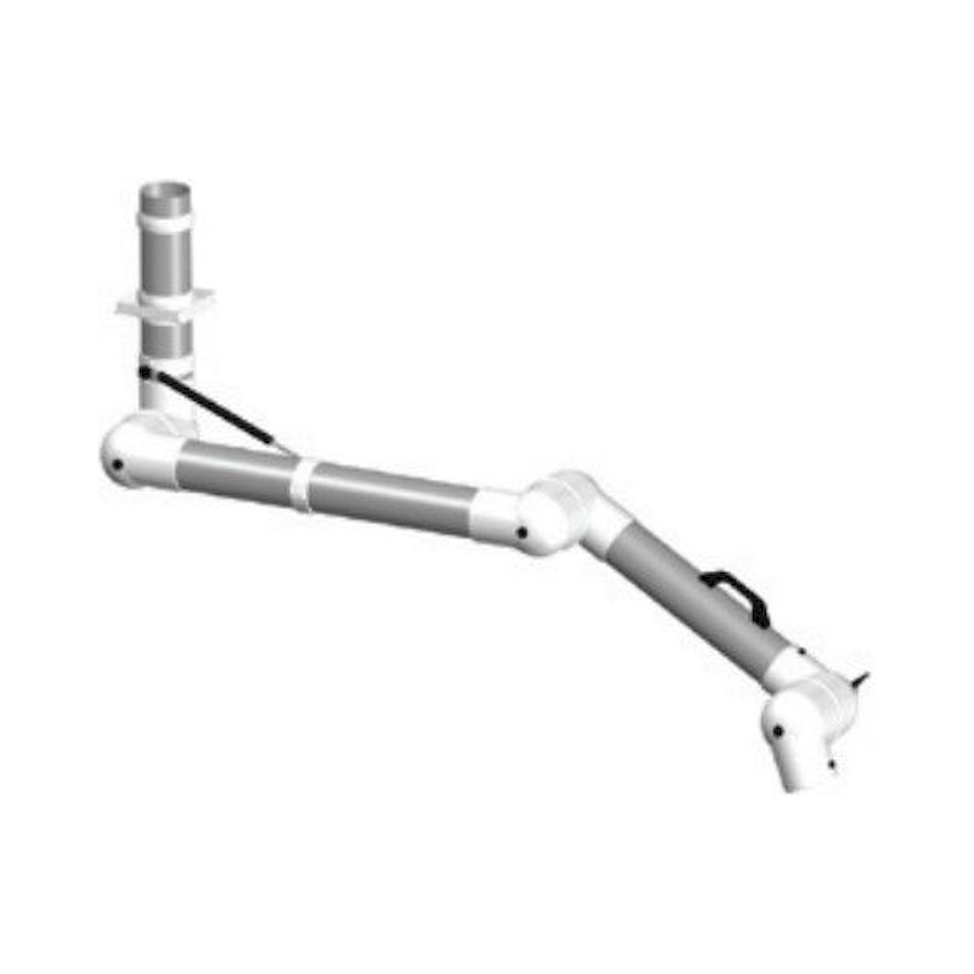 Alsident 100-5545-3-5. Absaugarm System DN100 für Wand-/Deckenmontage, 3 Gelenke, 1185 mm, weiß