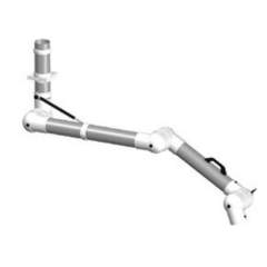 Alsident 100-5545-3-5. Extraction arm system DN100 for wall/ceiling mounting, 3 joints, 1185 mm, white