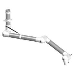 Alsident 100-9065-3-5. Extraction arm system DN100 for ceiling mounting, 3 joints, 1710 mm, white