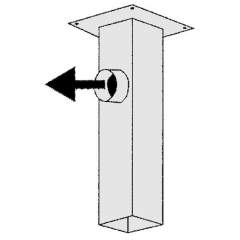 Alsident 2-1000-80. Base box DN 50/63/75, length 1000 mm, connection on the side