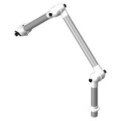 Alsident 50-3727-1-5. Extraction arm system DN50 3 joints, 765 mm, white - table mounting