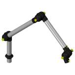 Alsident 50-3727-1-6. ESD extraction arm system DN50 3 joints, 765 mm, black - table mounting