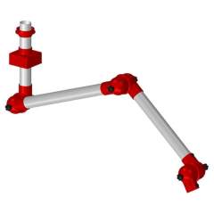Alsident 50-3727-3-4. Extraction arm system DN50 3 joints, 750 mm, red - ceiling mounting