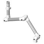 Alsident 50-3727-3-5. Extraction arm system DN50 3 joints, 750 mm, white - ceiling mounting