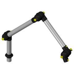 Alsident 50-4737-1-6. ESD extraction arm system DN50 3 joints, 945 mm, black - table mounting