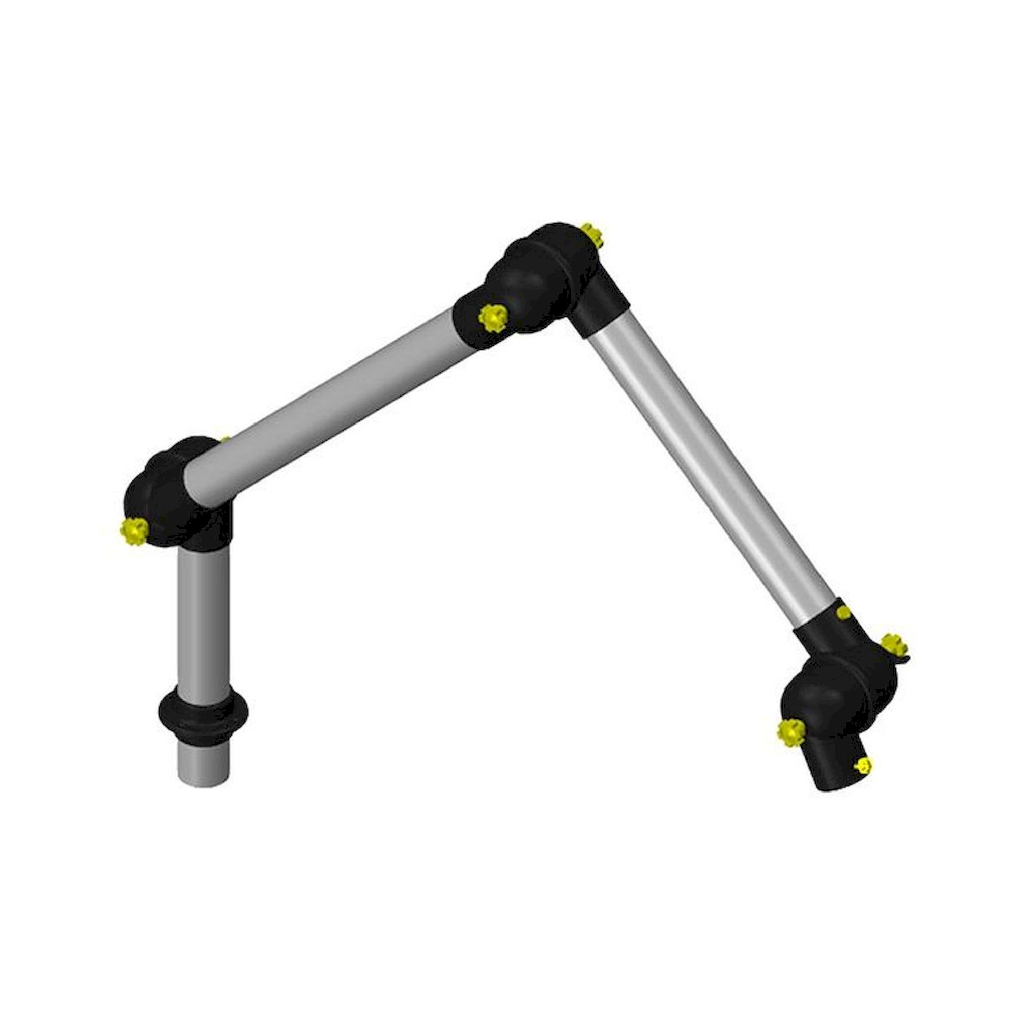 Alsident 50-5747-1-6. ESD Absaugarm System DN50 3 Gelenke, 1125 mm, schwarz - Tischmontage