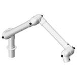 Alsident 63-3535-1-7-5. Extraction arm system DN63 3 joints, 800 mm, white - table mounting