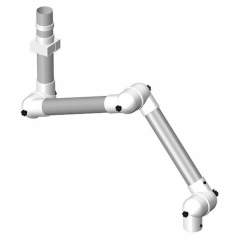 Alsident 75-3535-3-5. Extraction arm system DN75, 3 joints, 550 mm, white - wall/ceiling mounting