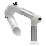 Alsident 75-45-1-5. Extraction arm system DN75, 2 joints, 650 mm, white - table mounting