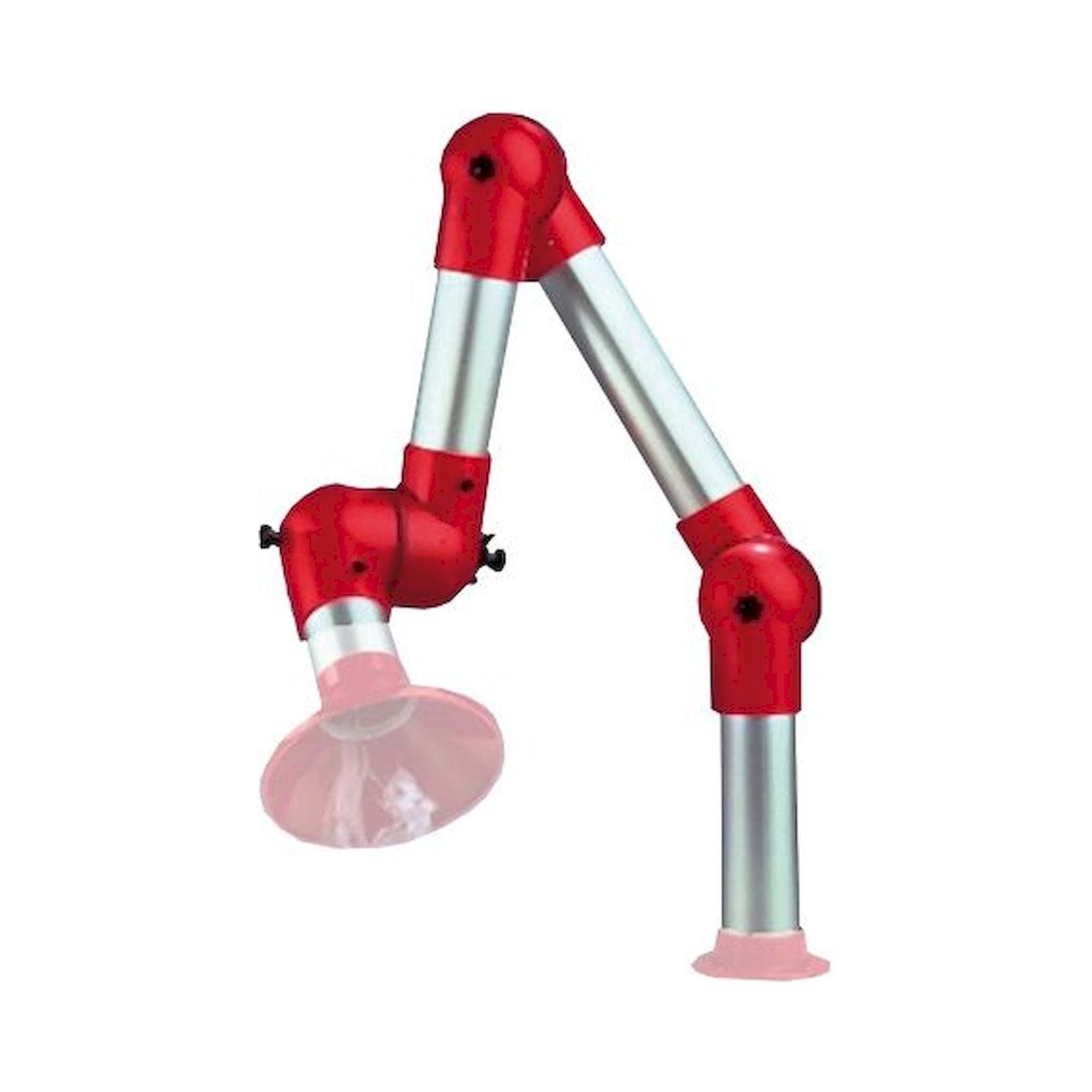 Alsident 75-5545-1-4. Extraction arm system DN75, 3 joints, 900 mm, red - table mounting