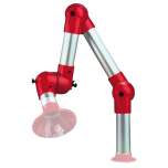 Alsident 75-5545-1-4. Extraction arm system DN75, 3 joints, 900 mm, red - table mounting