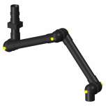 Alsident 75-9065-3-22-6. ESD extraction arm system DN75, 3 joints, 1660 mm, black - ceiling mounting