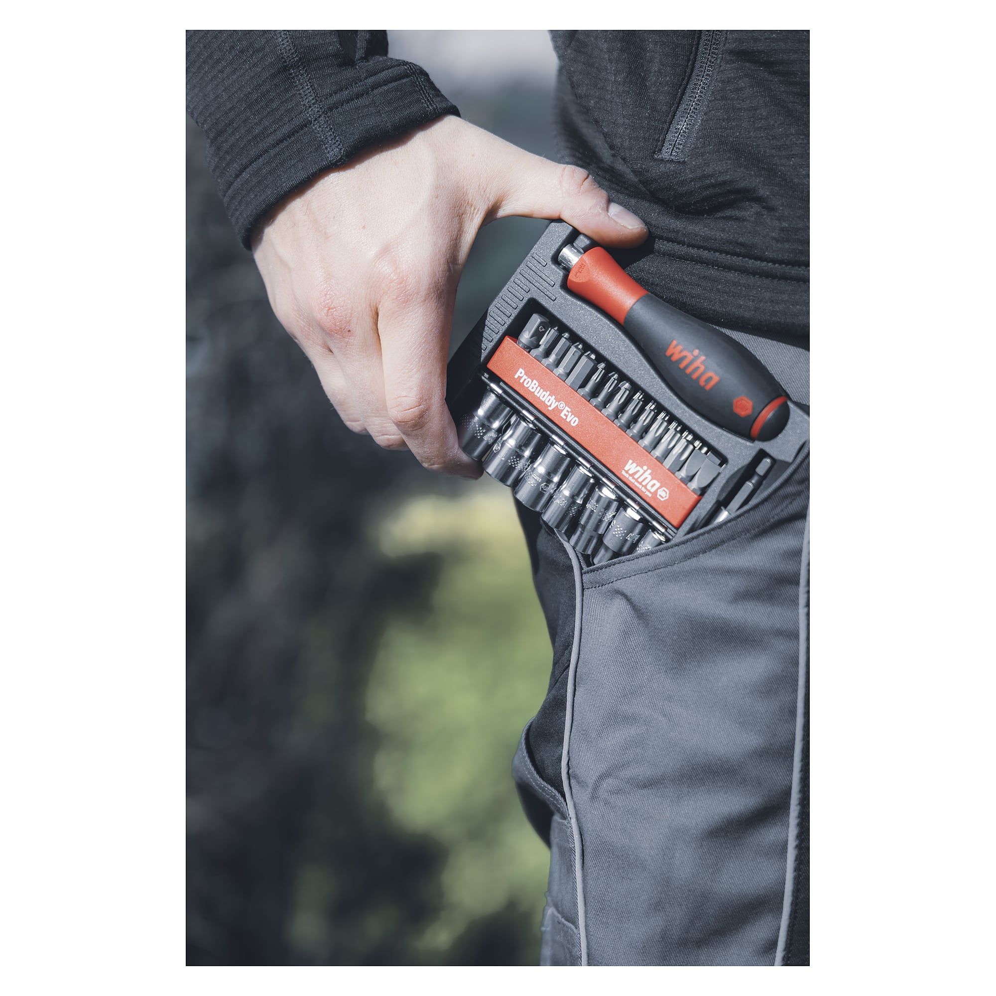 Bit und Steckschlüssel Set ProBuddy Evo gemischt 40-tlg. 1/4" - Wiha 46960