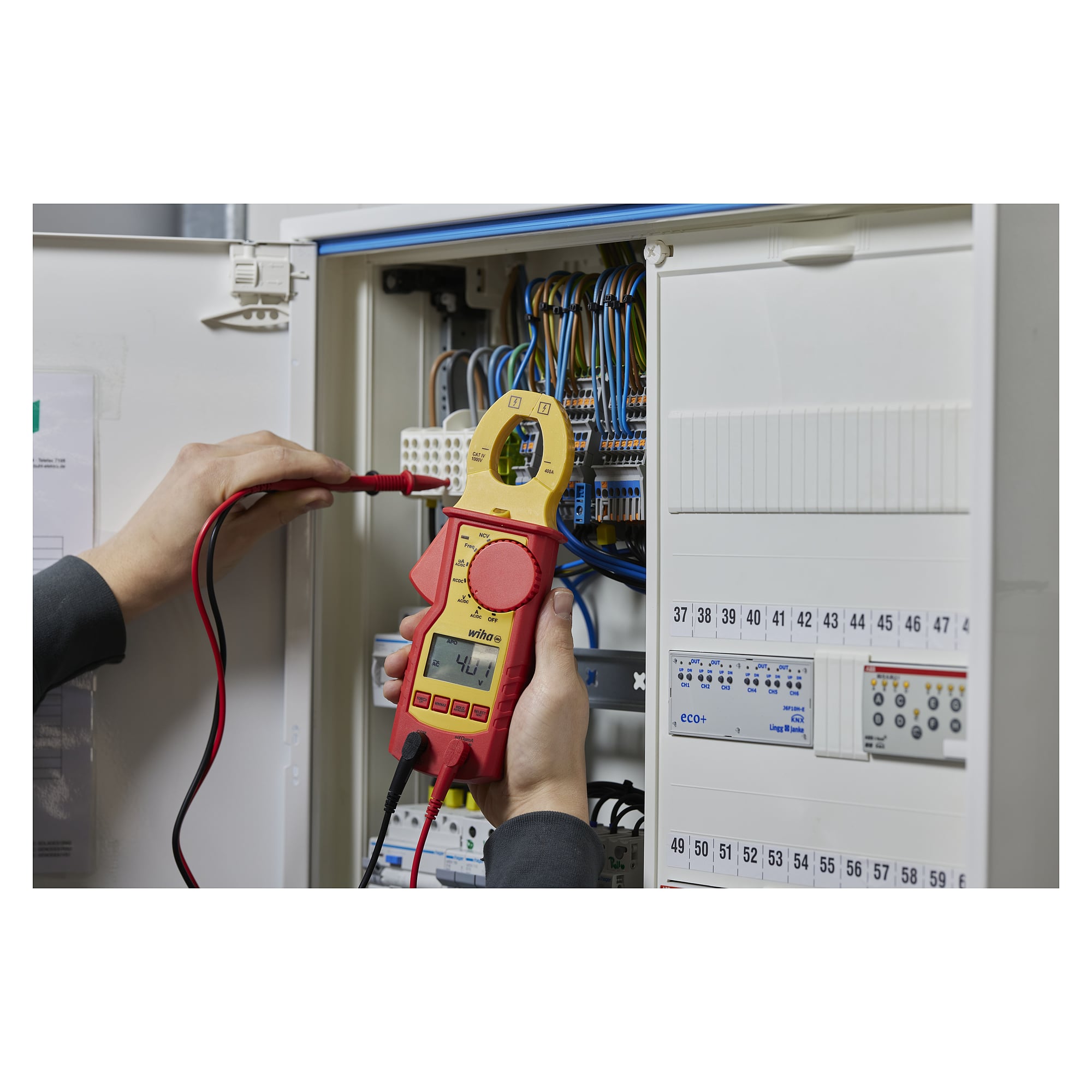 Pince ampèremétrique 1 000 V AC, CAT IV, True RMS, compatible eMobility - Wiha 45219