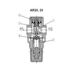 SMC AMH850-F20D. AMH150C-550C/AMH650-850, Submikrofilter mit Vorfilter