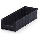 WEZ ESD RK 41509. ESD shelf and material flow box, black, 400x156x90 mm