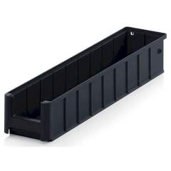 E ESD RK 5109. ESD shelf and material flow box, black, 500x117x90 mm