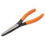 Bahco 2421 D-160IP. Long flat-nose pliers with PVC-coated handles, phosphated, 160 mm, industrial packaging.