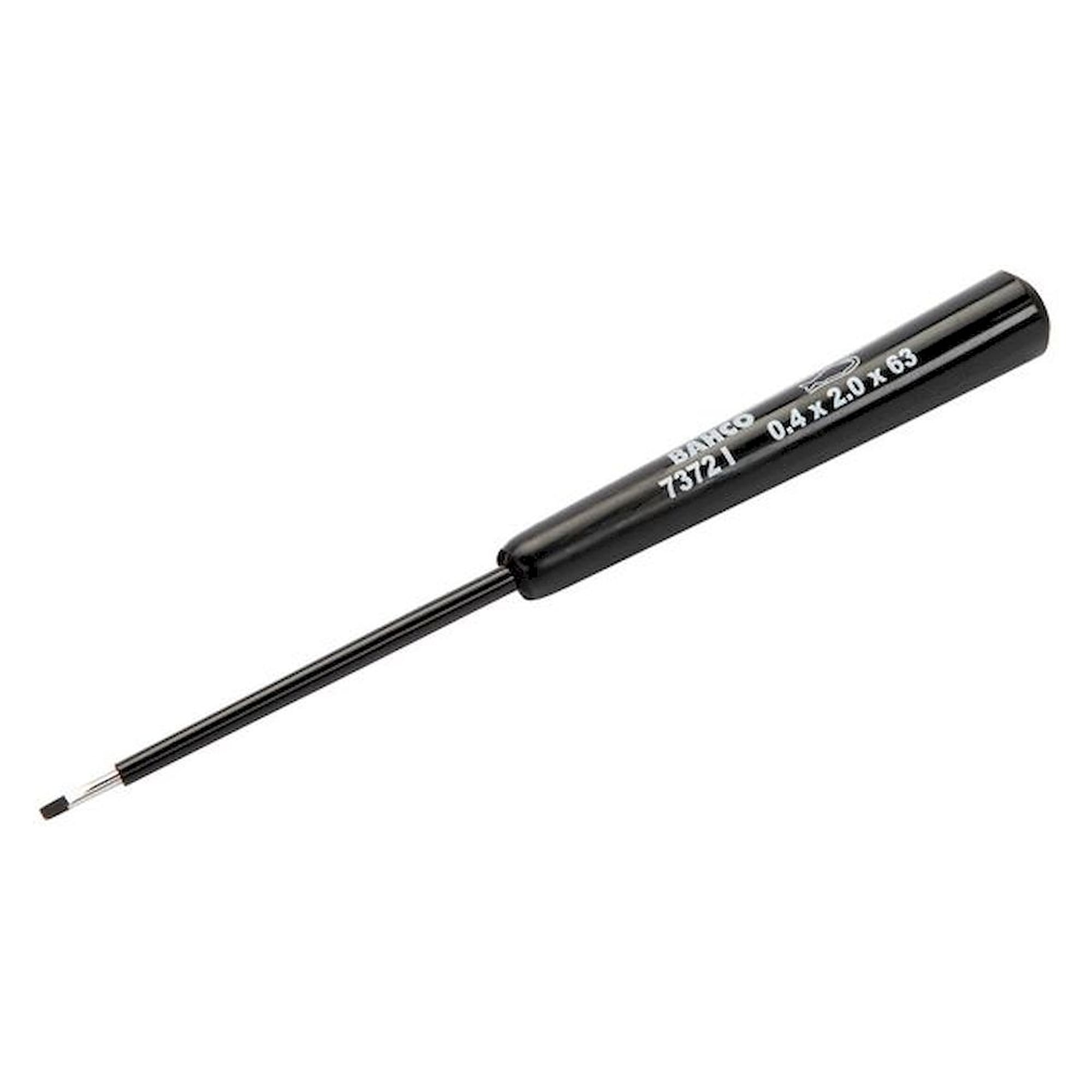 Bahco 7372I-2.5-75. Präzisions-Schraubendreher für Schlitzschrauben mit Kunststoffgriff, 0,4 mmx2,5 mmx75 mm