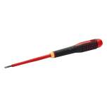 Bahco BE-8040SL. Ergo Insulated screwdriver for slotted screws with 3-component handle, VDE-certified, slim blade 0.8 mmx12 mmx200 mm