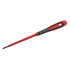 Bahco BE-8050S. Ergo Insulated screwdriver for slotted screws with 3-component handle, VDE-certified 1 mmx5.5 mmx125 mm