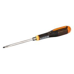 Bahco BE-8135TB. Ergo Screwdriver for slotted screws with full-length blade and impact-resistant handle, 0.6 mmx3.5 mmx75 mm