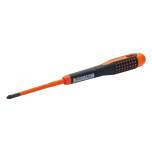 Bahco BE-8520SL. VDE insulated, slim Ergo screwdriver with three-component handle for slotted and Pozidriv screws, 6 mm/PH2