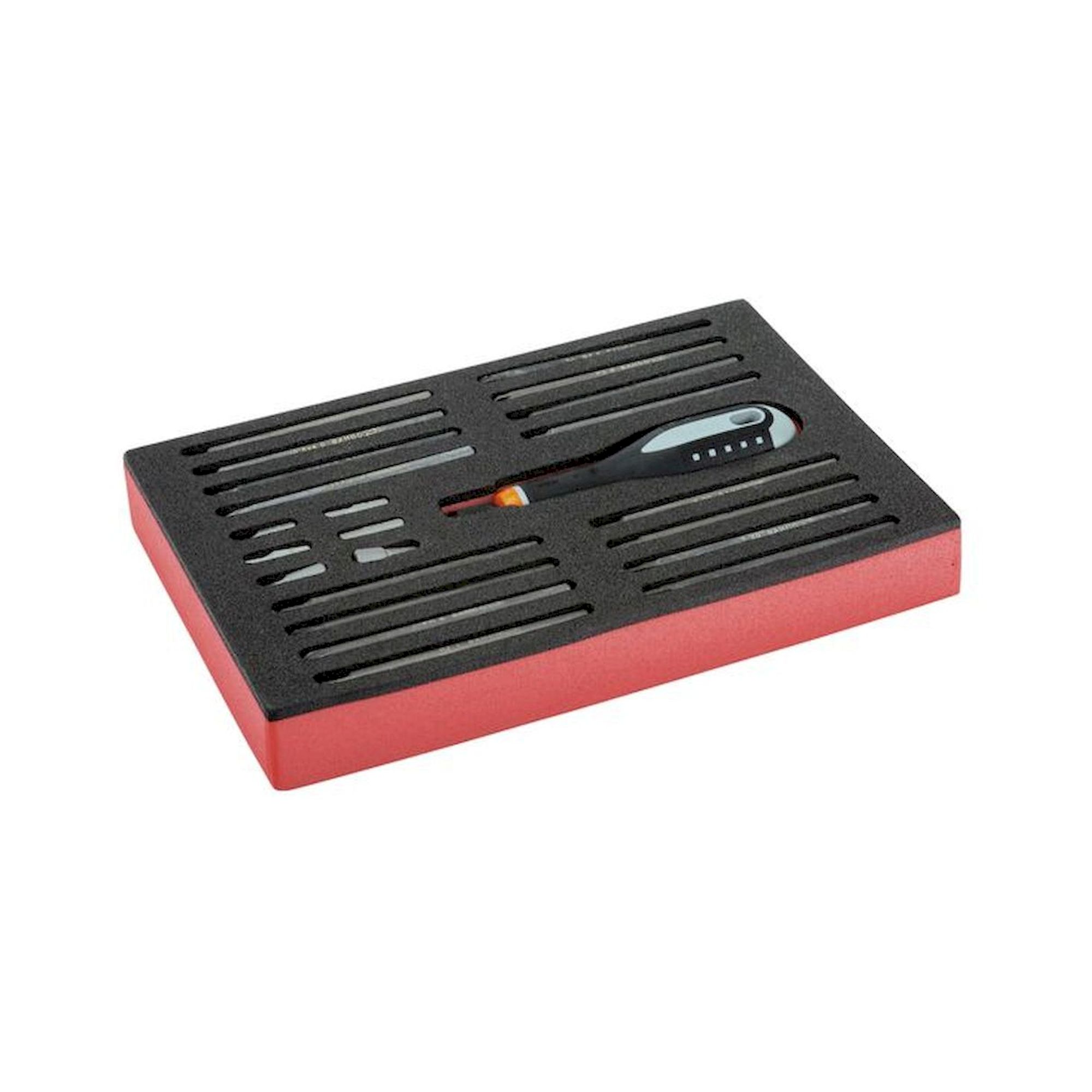 Bahco BE-8576. Tournevis ERGO™ avec manche en caoutchouc et lames de rechange pour vis à fente, Phillips, Pozidriv et TORX® en kit, 22 pièces