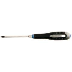 Bahco BE-8829. Ergo Screwdriver for Pozidriv screws with shoulder and rubber handle, PZ2x125 mm