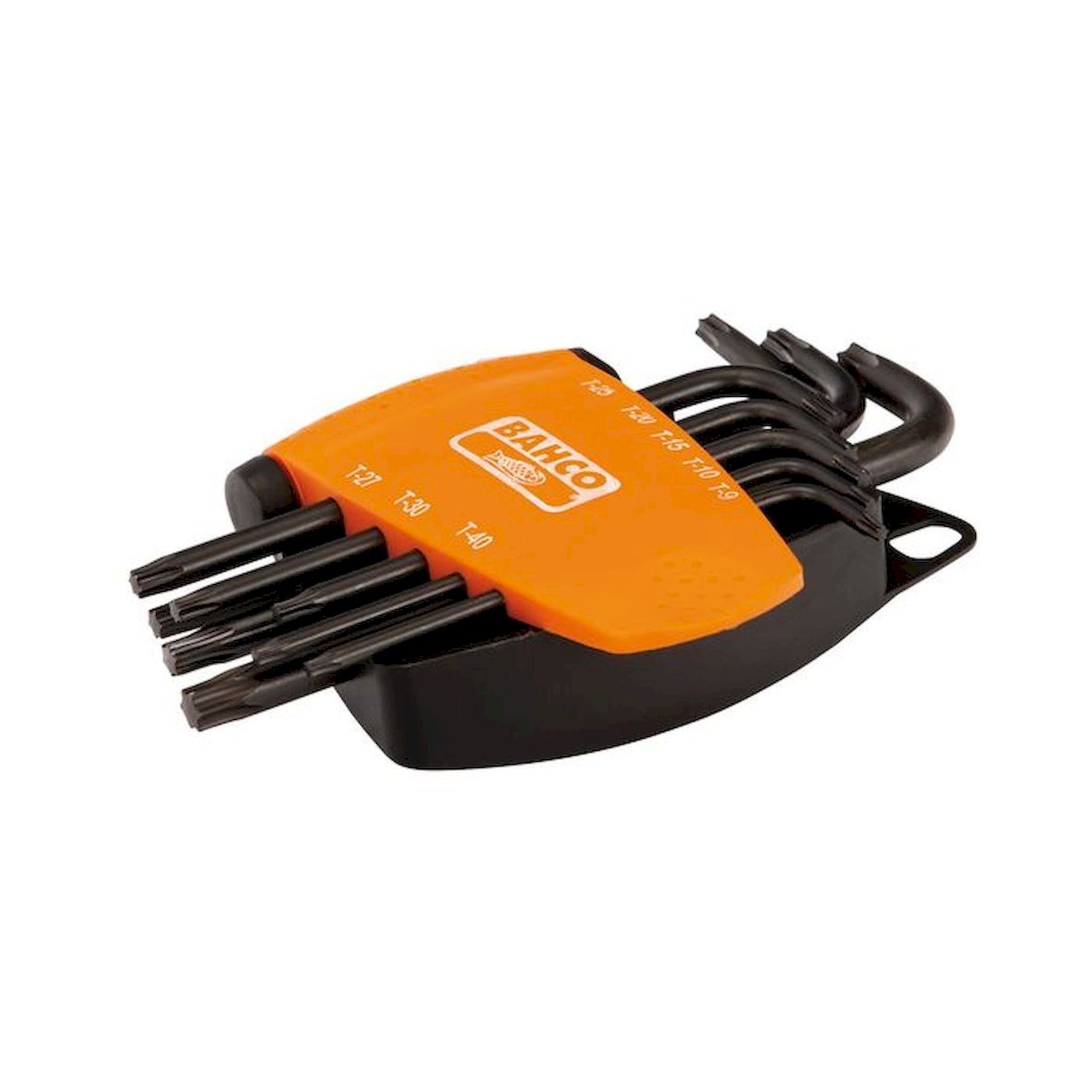 Bahco BE-9585. Langer TORX® Winkelschraubendreher-Satz, phosphatiert, T9 bis T40, 8-teilig