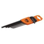 Bahco BE-9765. Offset screwdriver set, hexagon with ball end, phosphated, 1.5 mm to 5 mm, 6 pieces