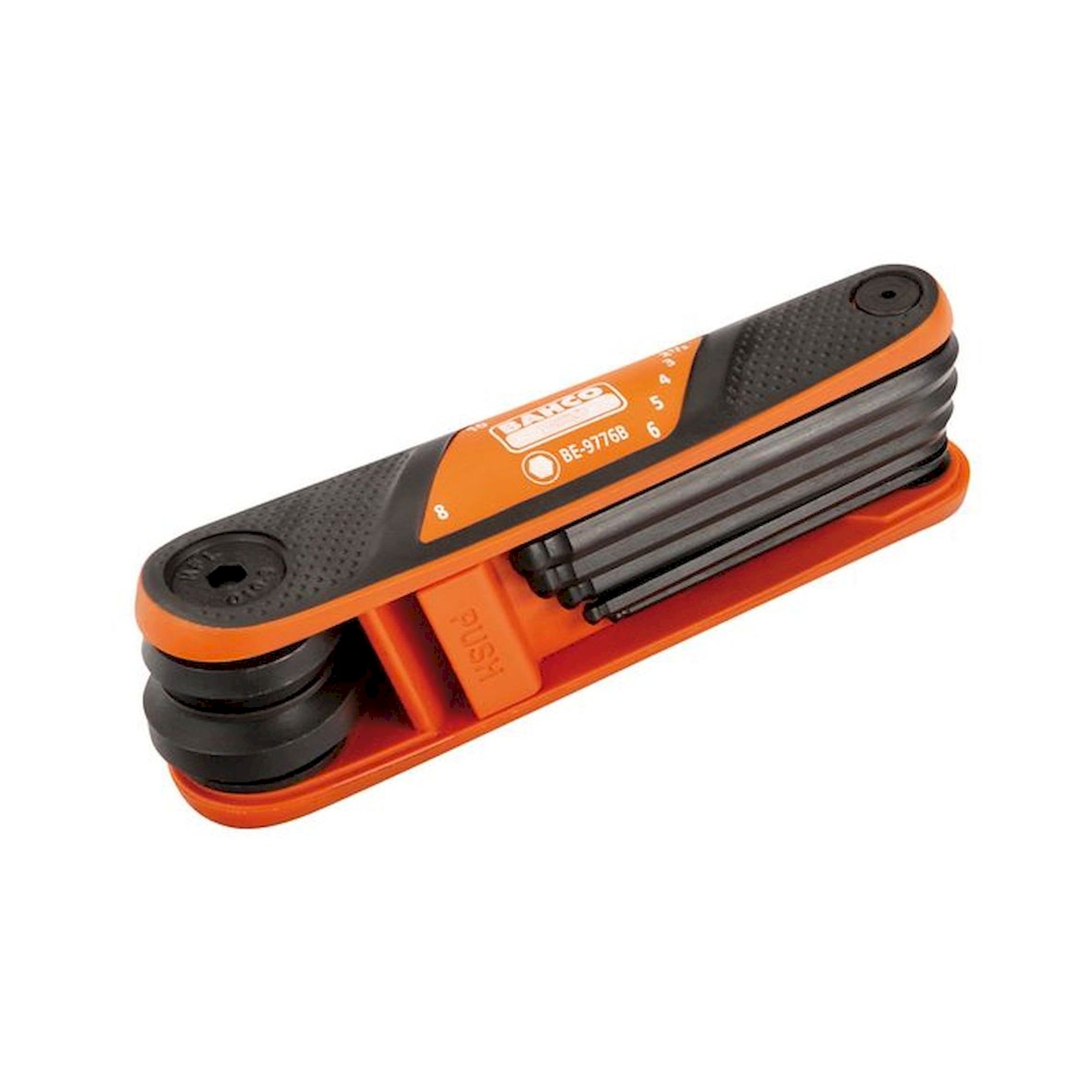 Bahco BE-9776B. Offset screwdriver set, hexagon socket with ball end, Plastic holder, 7 pieces