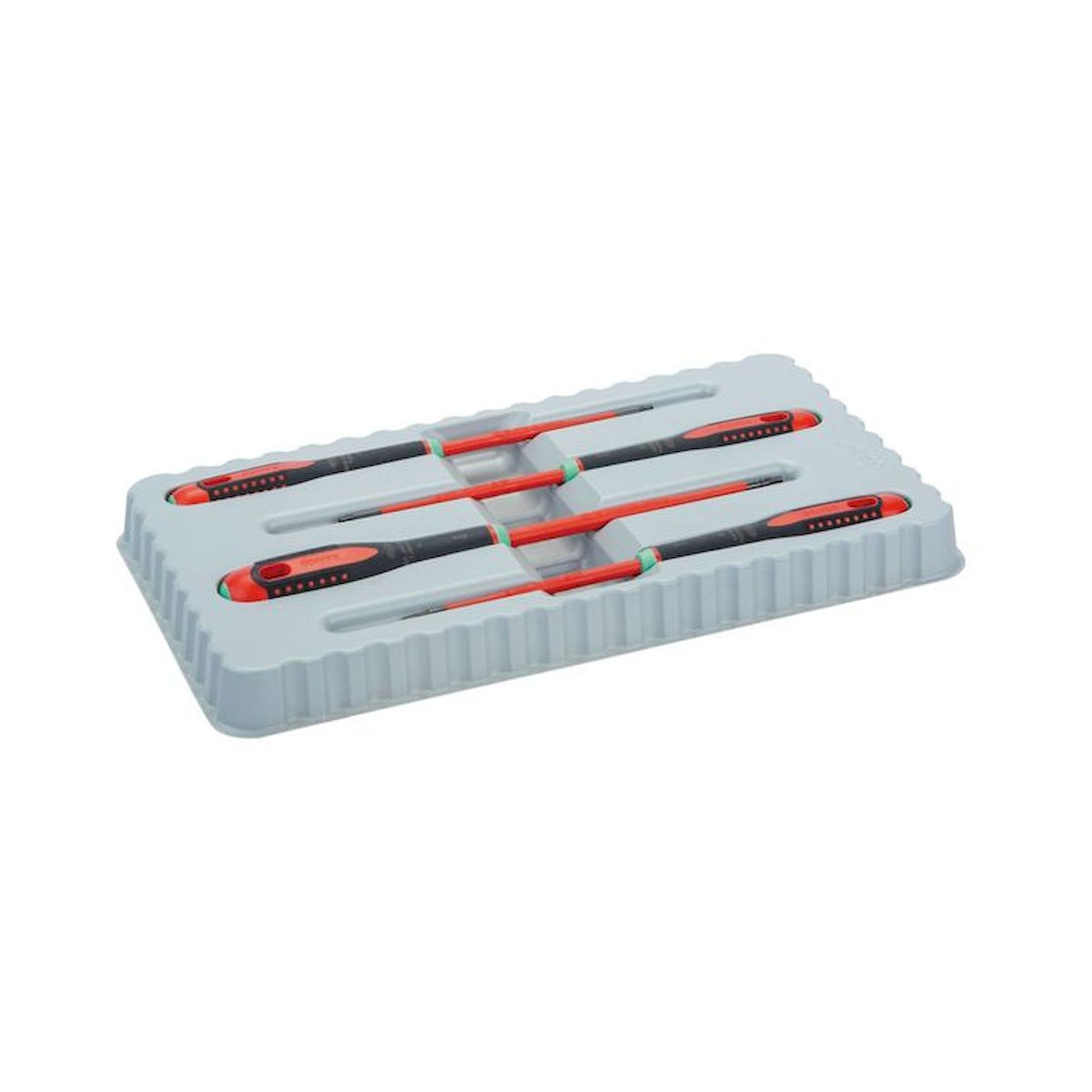 Bahco BE-9880SL. Set of VDE-insulated, slim Ergo screwdriver with 3-component handle for Torx screws, 4 pieces