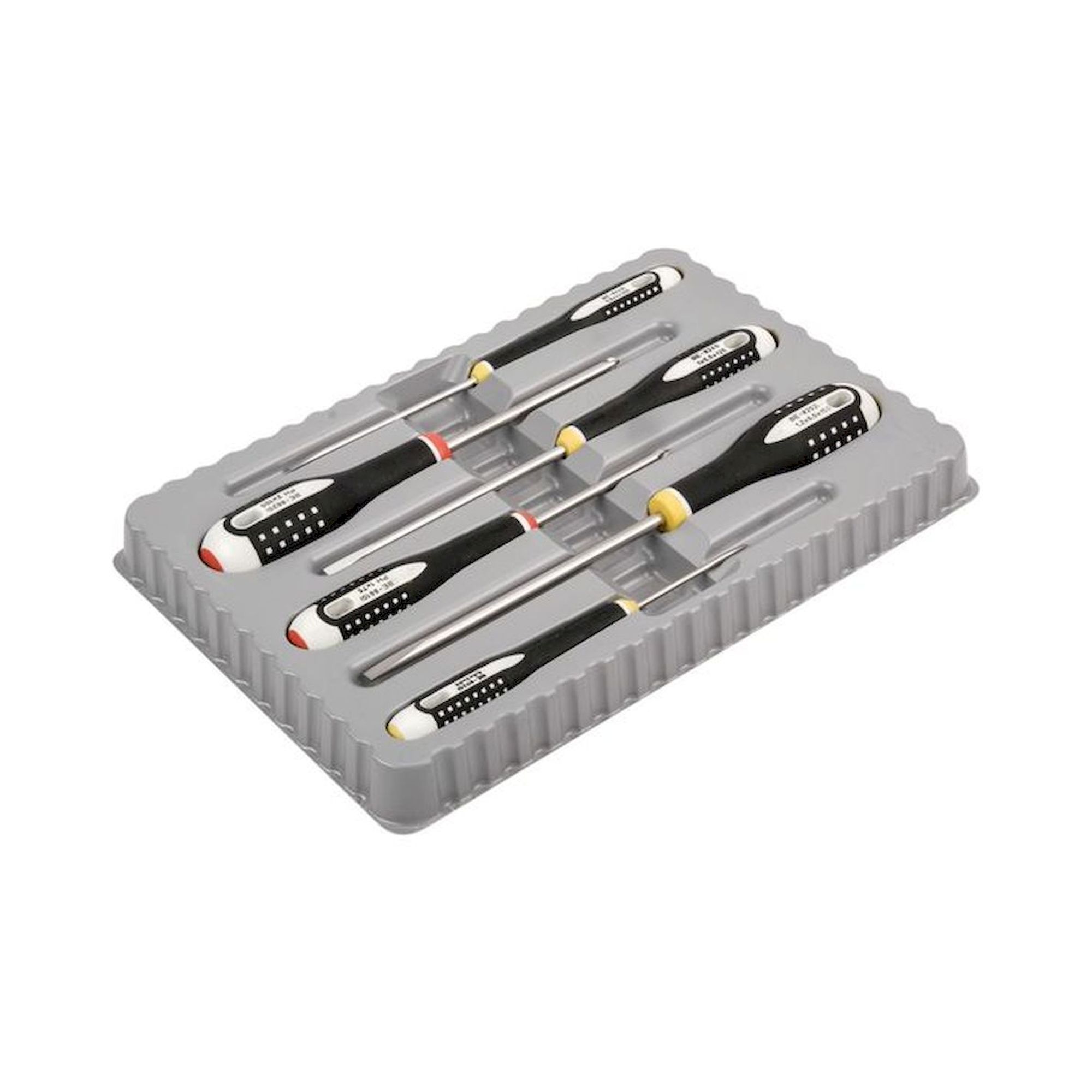 Bahco BE-9881I. Ergo Stainless steel screwdriver set for slotted and Phillips screws, 6 pieces