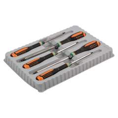 Bahco BE-9885TB. Ergo-Set Screwdriver for Torx and hexagon screws with continuous blade and impact-resistant handle, 5 pieces