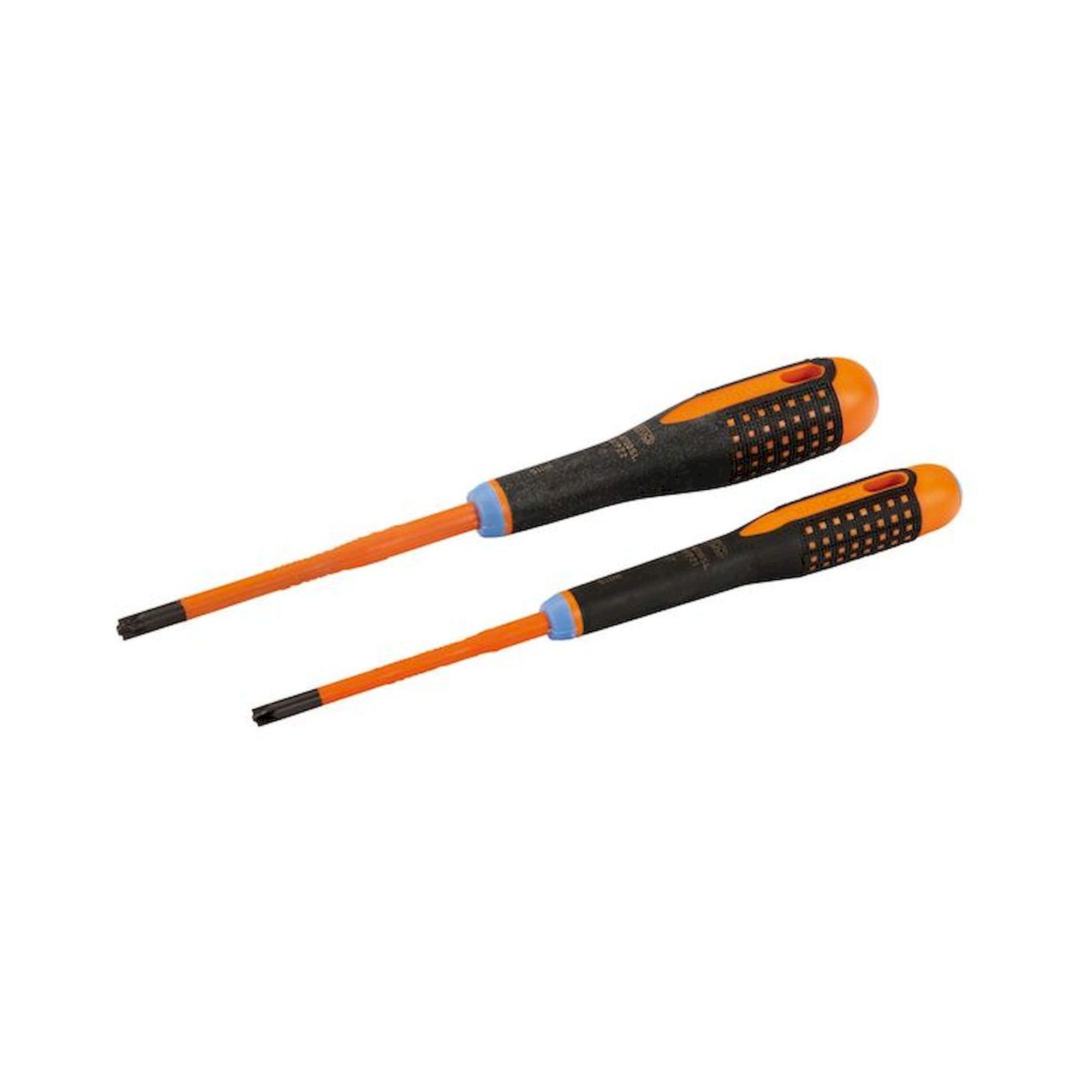 Bahco BE-9890SL. Set of VDE-insulated, slim Ergo screwdriver with 3-component handle for control cabinets and terminal strips, 2-piece
