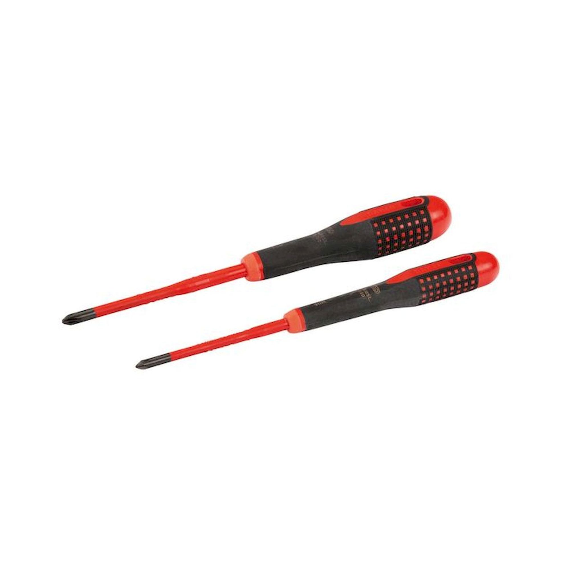 Bahco BE-9891SL. Jeu de tournevis ERGO™ isolés selon VDE, à lame fine et manche à 3 composants, pour vis Phillips, 2 pièces