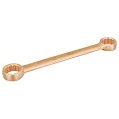 Bahco NSB010-0607. Non-sparking double ring spanner, 6x7 mm, made of copper beryllium, 95 mm