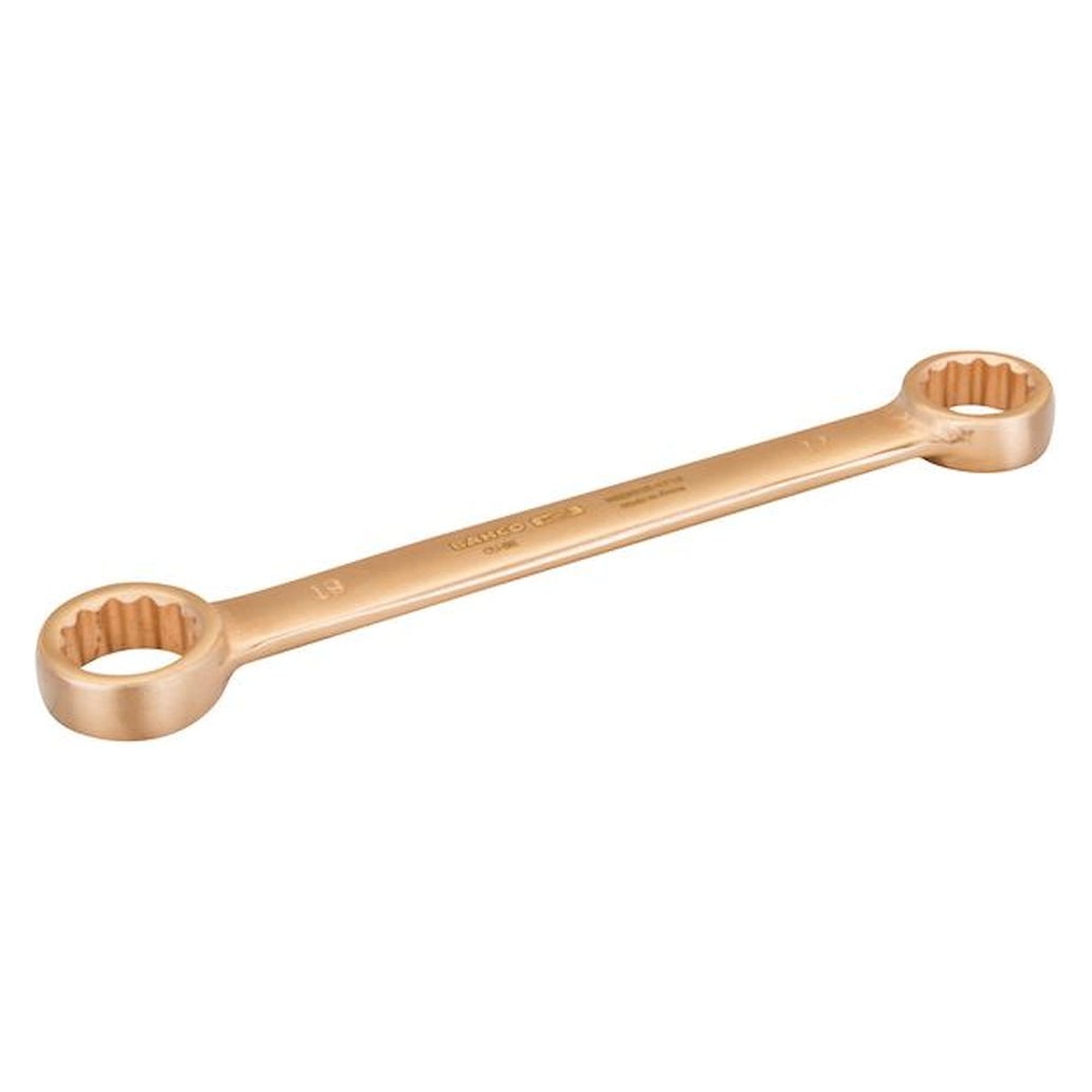 Bahco NSB010-1618. Non-sparking double ring spanner, 16x18 mm, made of copper beryllium, 170 mm