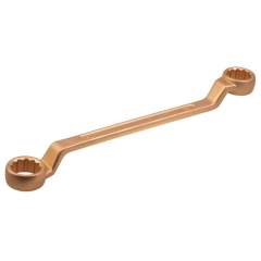 Bahco NSB011-0809. Non-sparking, deep-cranked double ring spanner, 8x9 mm, made of copper beryllium, 130 mm