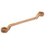Bahco NSB011-1617. Non-sparking, deep-cranked double ring spanner, 16x17 mm, made of copper beryllium, 220 mm