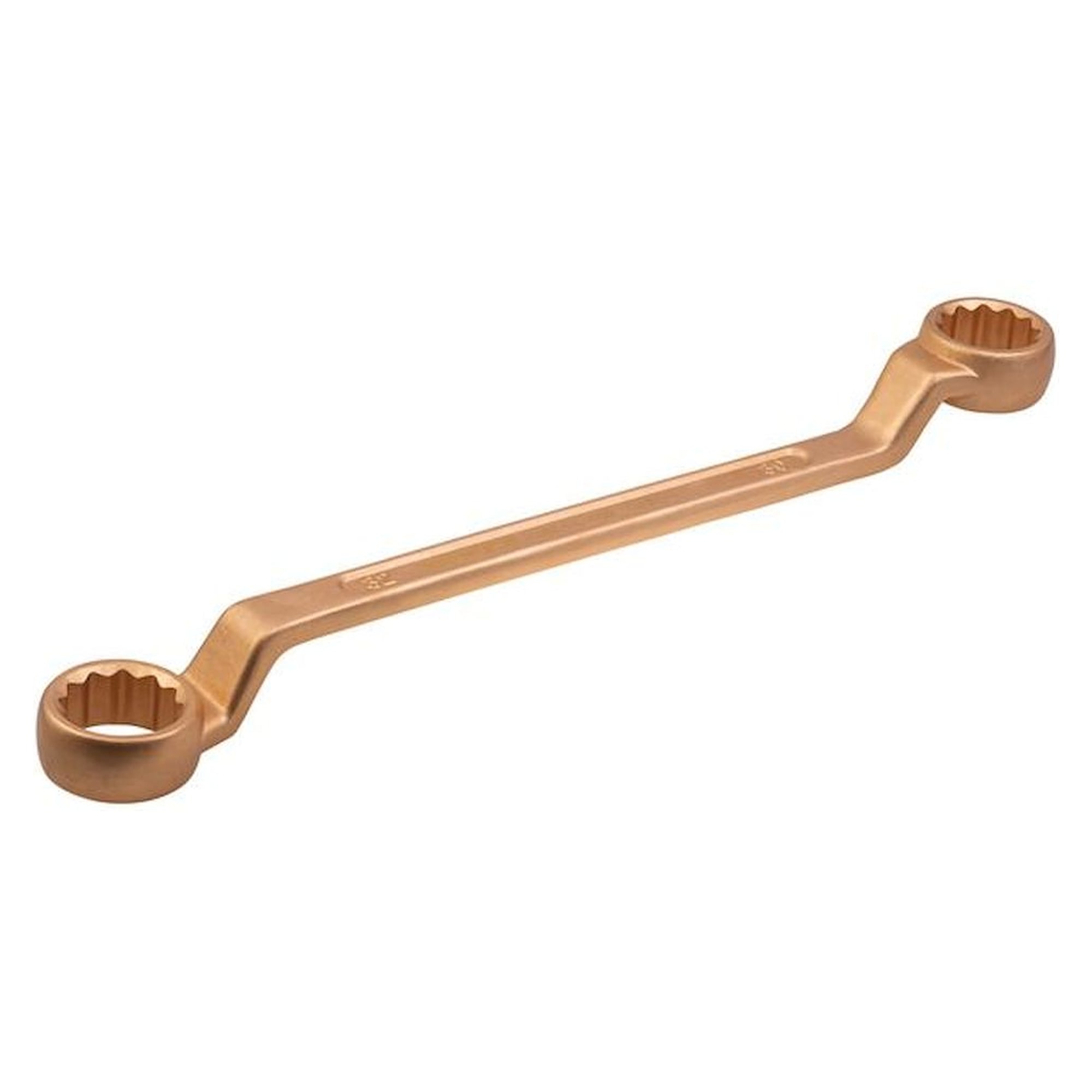 Bahco NSB011-2022. Non-sparking, deep-cranked double ring spanner, 20x22 mm, made of copper beryllium, 285 mm
