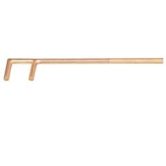 Bahco NSB204-55. Non-sparking 55 mm valve hook made of copper beryllium, 450 mm