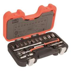 Bahco SW65. 1/4" rod end ratchet set, 65 pcs, in hard slight  case