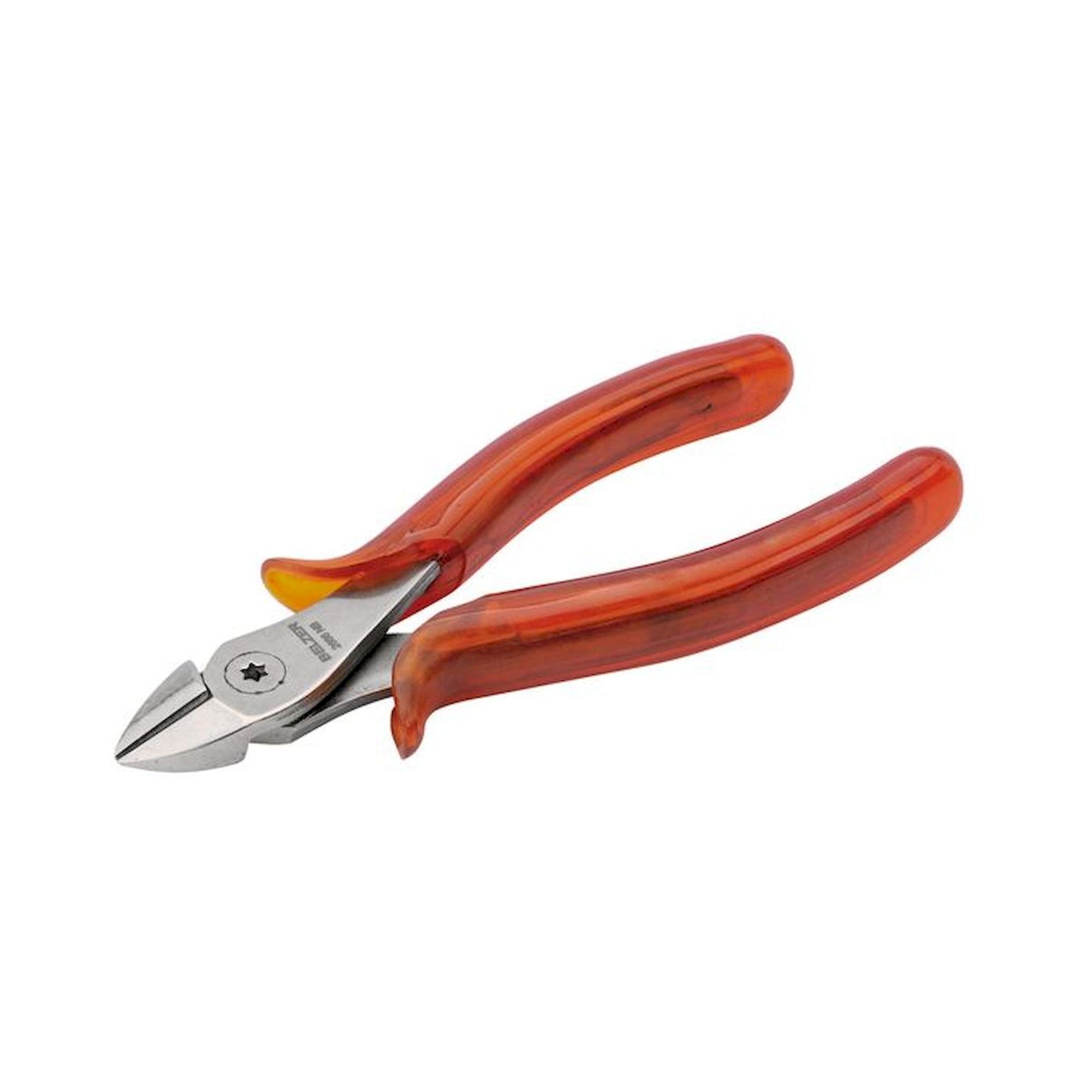 Belzer 2674 NB. Pince coupante diagonale avec poignées en acétate de cellulose, nickelée et chromée, pour fil d'acier, 160 mm